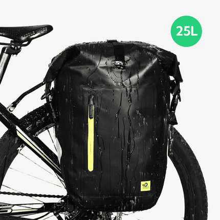 25L Water Resistant Bike Rear Seat Bag for Cycling, Waterproof, safe, and versatile with lots of compartments and expandable capacity