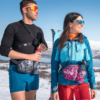 The Fanny Pack with One Water Bottle Holder for Dog Walking is made of durable and water-resistant nylon to accompany you through life's big moments