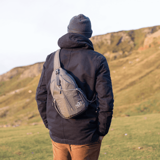 Use the Dark Gray Sling Pack to store your belongings while traveling outdoors