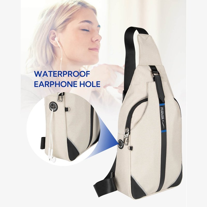 WATERFLY Sling bag with shoulder strap pouch /water resistant nylon –  Waterfly