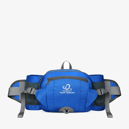 Blue Fanny Pack with Two Sturdy Bottle Holders For Dog Walking