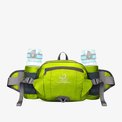 Fluorescent Green Fanny Pack with Two Sturdy Bottle Holders For Dog Walking