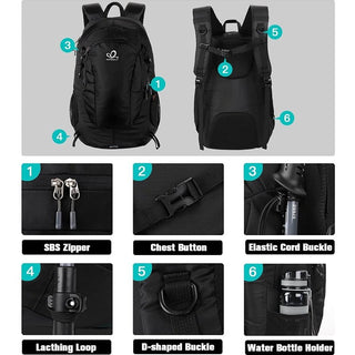 The Lightweight Travel Hiking Backpack has many features and advantages such as using SBS zippers, chest buttons, etc.