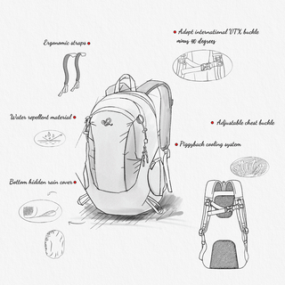 Waterfly Travel Elite Lightweight Backpack (30L)