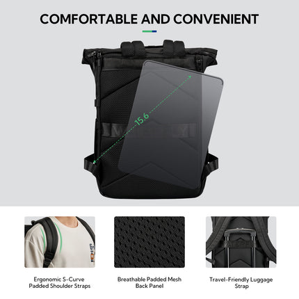 Waterfly Travel Elite Nomad Rolltop Backpack