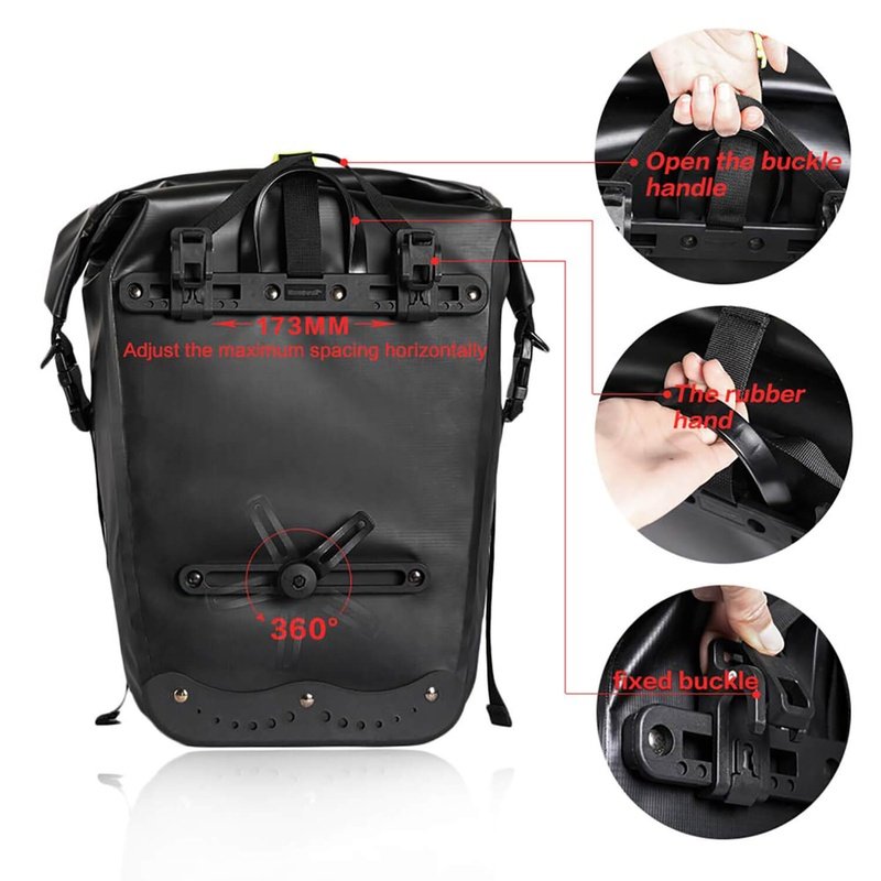 waterfly fahrradtasche Waterfly Defender Waterproof Bike Rear Rack Bag (25L)