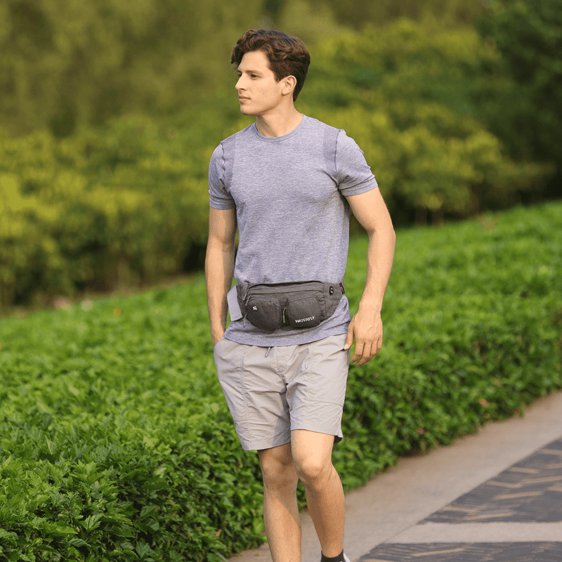 WATERFLY Fanny Pack for Men Women Water Resistant Large Hiking