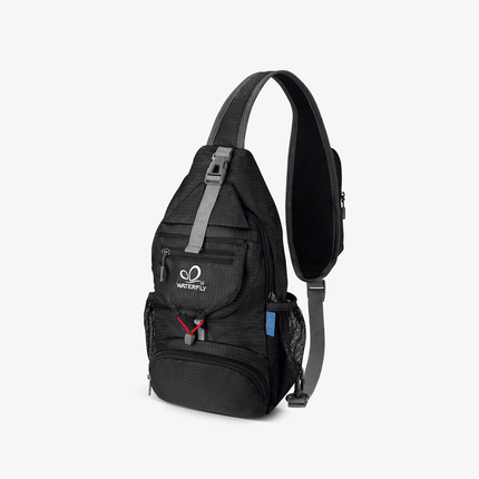 Packable Crossbody Sling Bag in black, made of high-quality materials, comfortable to wear