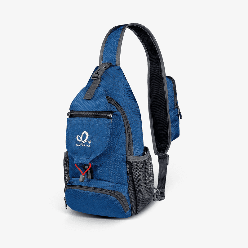 Waterfly Sling Backpack Crossbody Bag: 7L Nylon Shoulder Bag for Man Woman  Hiking Traveling 