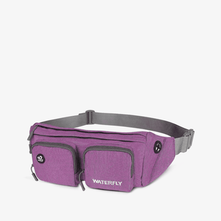 The Fanny Pack Plus in pink is roomy and has multiple compartments, and is durable, water-resistant, and hard-wearing