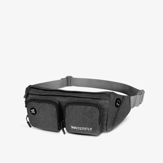 The gray Fanny Pack Plus is roomy and has multiple compartments, plus it's durable, water-resistant, and hard-wearing
