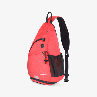 Red Sling Pack with One Bottle Holder