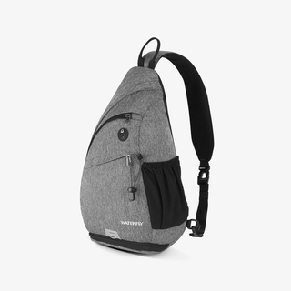 Gray Sling Pack with One Bottle Holder