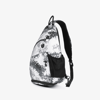 Sling Pack with One Bottle Holder in gray and white camouflage