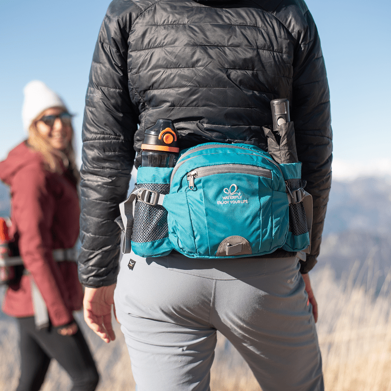 Fanny Pack with Two Sturdy Bottle Holders For Dog Walking