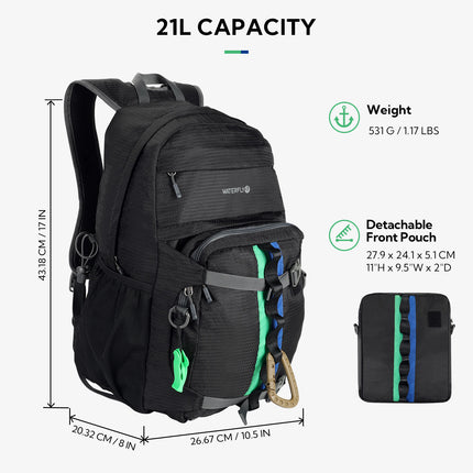 Waterfly Travel Elite 2-in-1 Lightweight Backpack